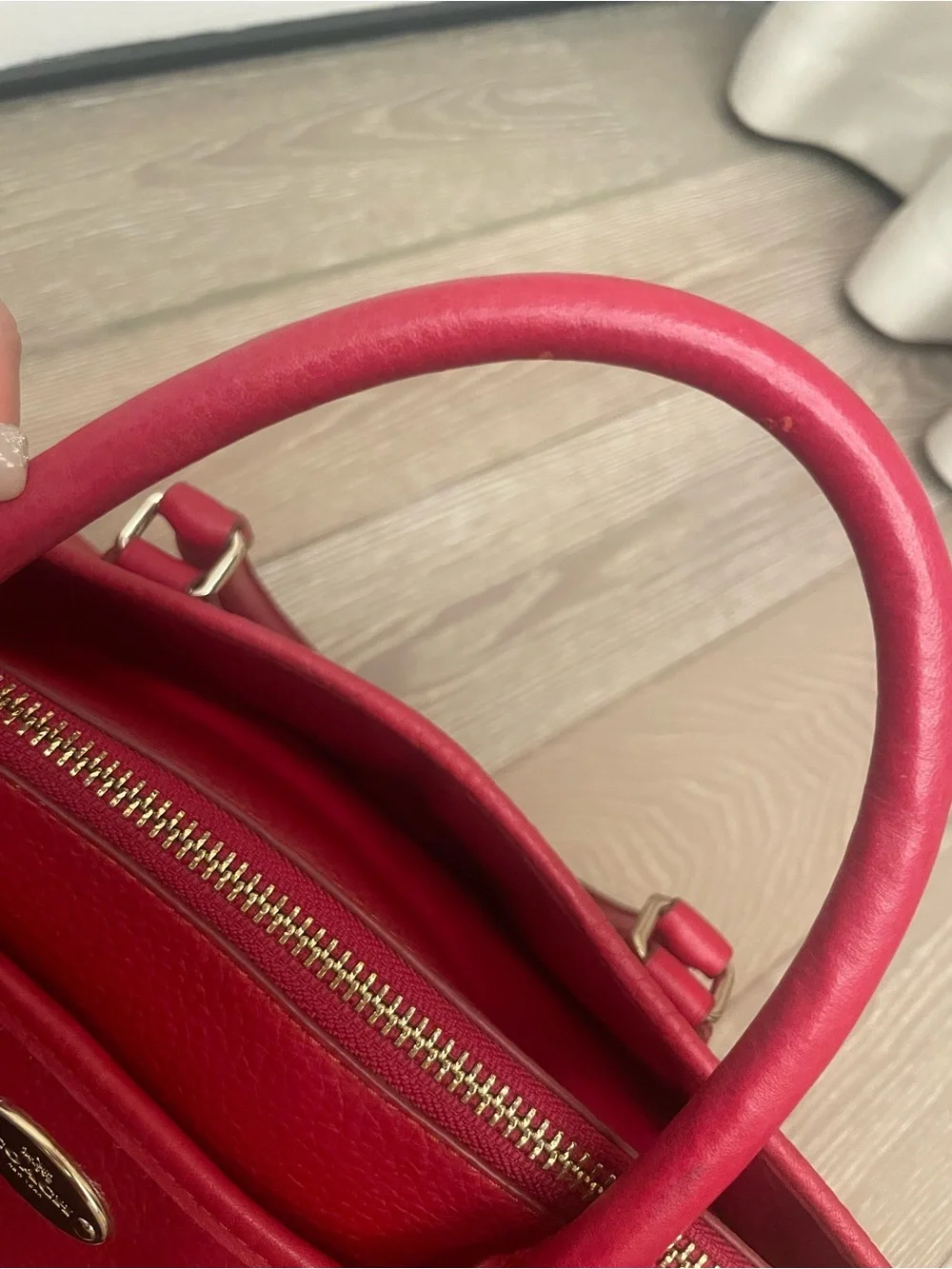 Coach Women's Red Leather Handbag - COACH